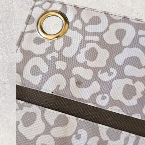 Thirty-One 31 Hanging Brown Animal Print Home Wall Organizer Mail Crafts Pockets - Picture 3 of 3